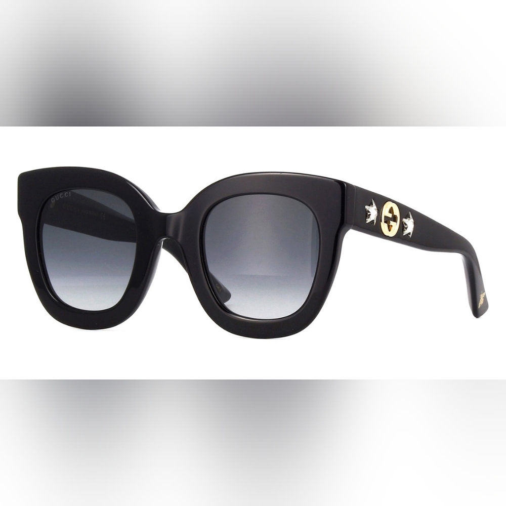 GUCCI Black Sunglasses Butterfly Oversized Glasses GG0208S 001